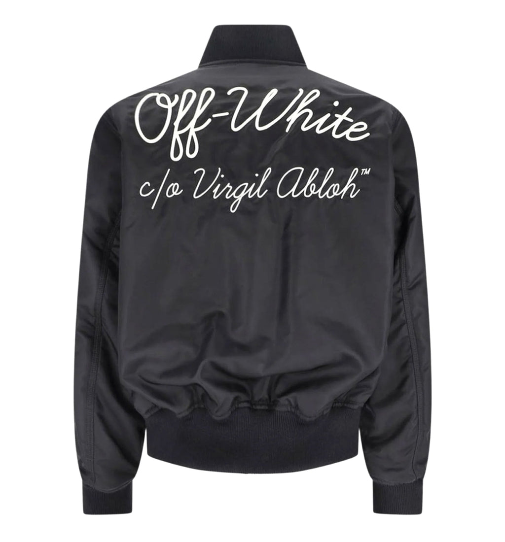 Off-White logo-embroidered Bomber Jacket