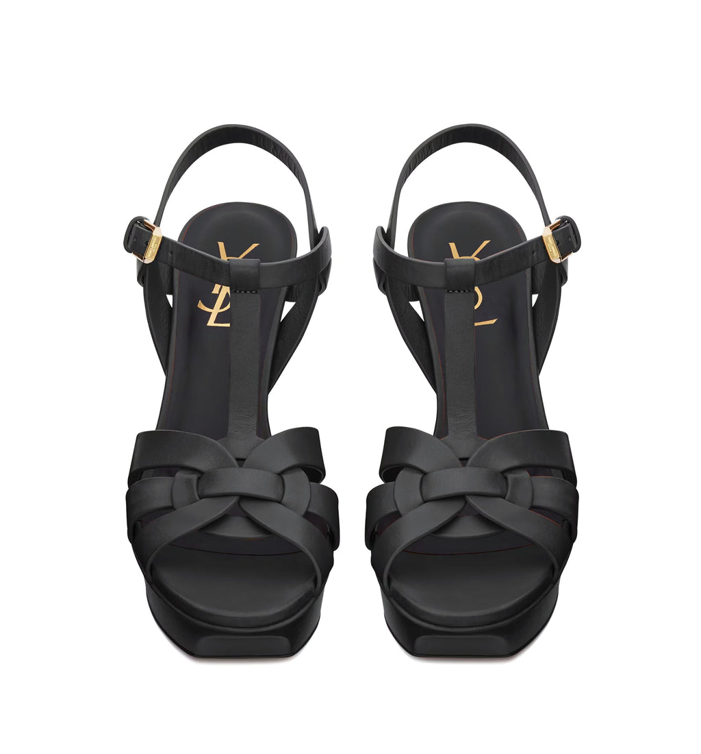 Tribute Platform Sandals In Smooth Leather