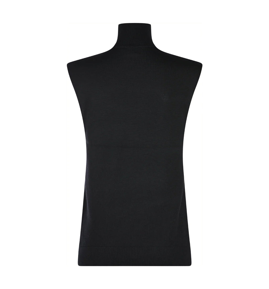 Sleeveless Fine Turtleneck