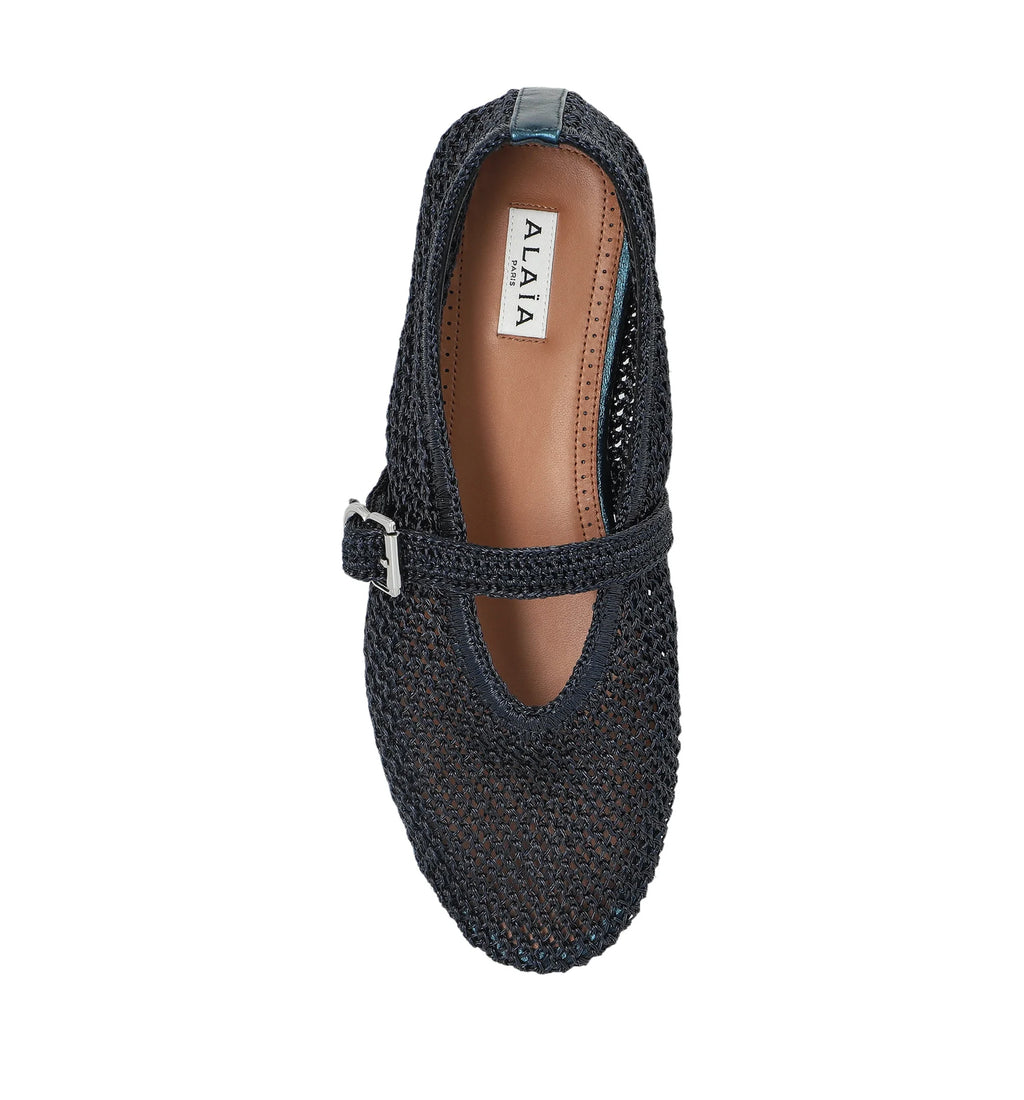 Ballet Flats In Knitted Lurex