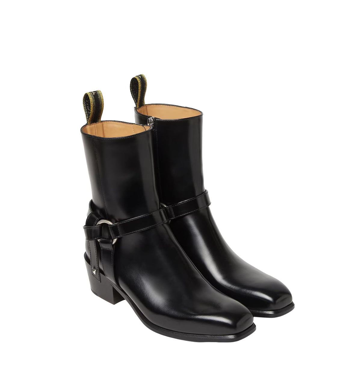 Fendi Double O Black Leather Ankle Boots