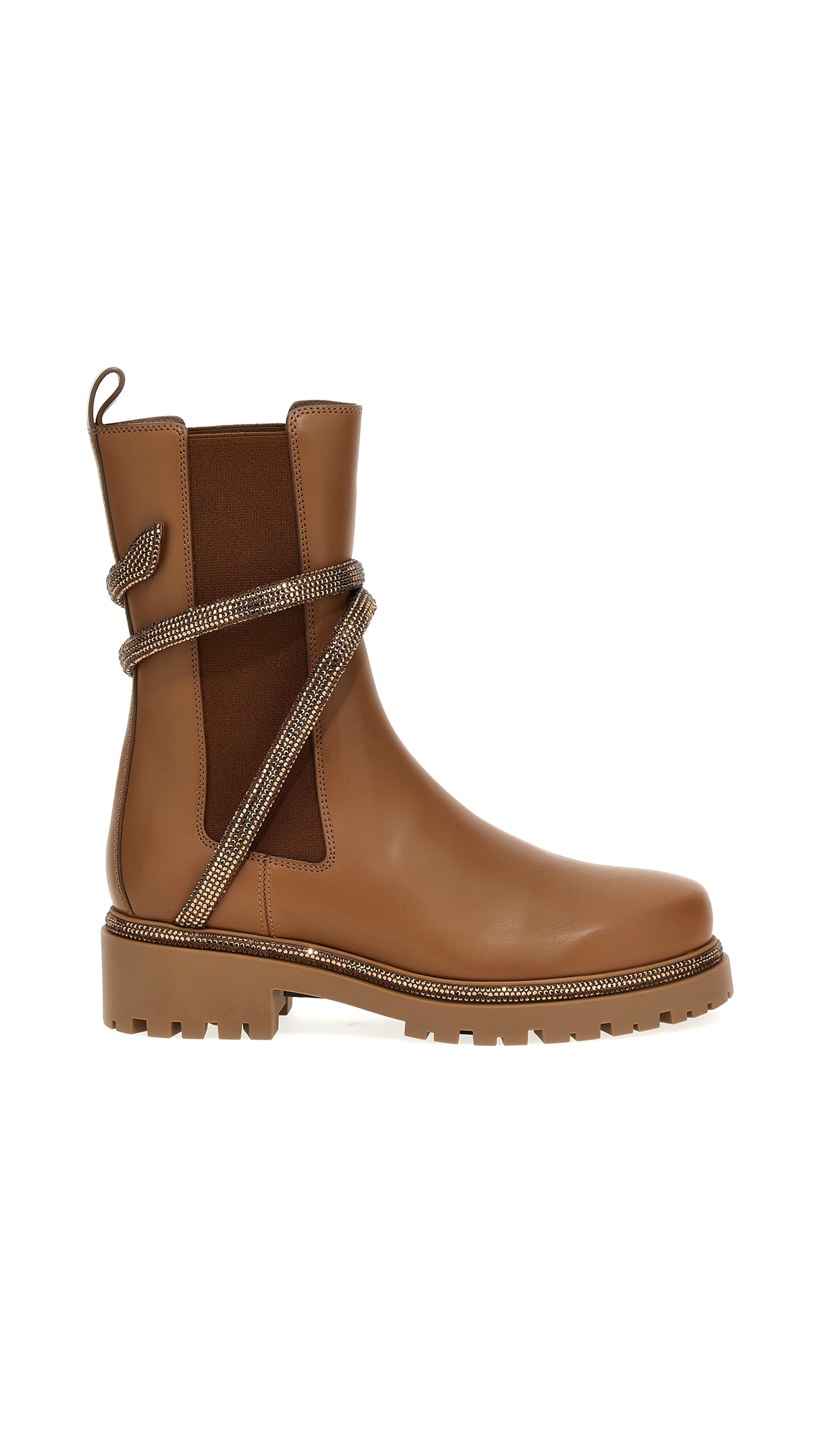 Cleo Combat Biker Boots - Brown