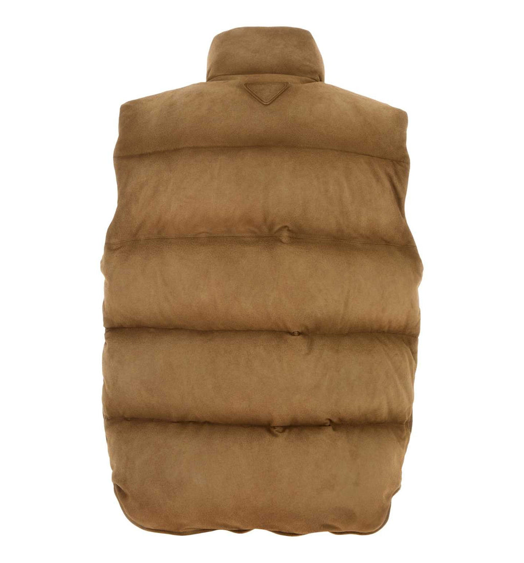 Suede Down Vest