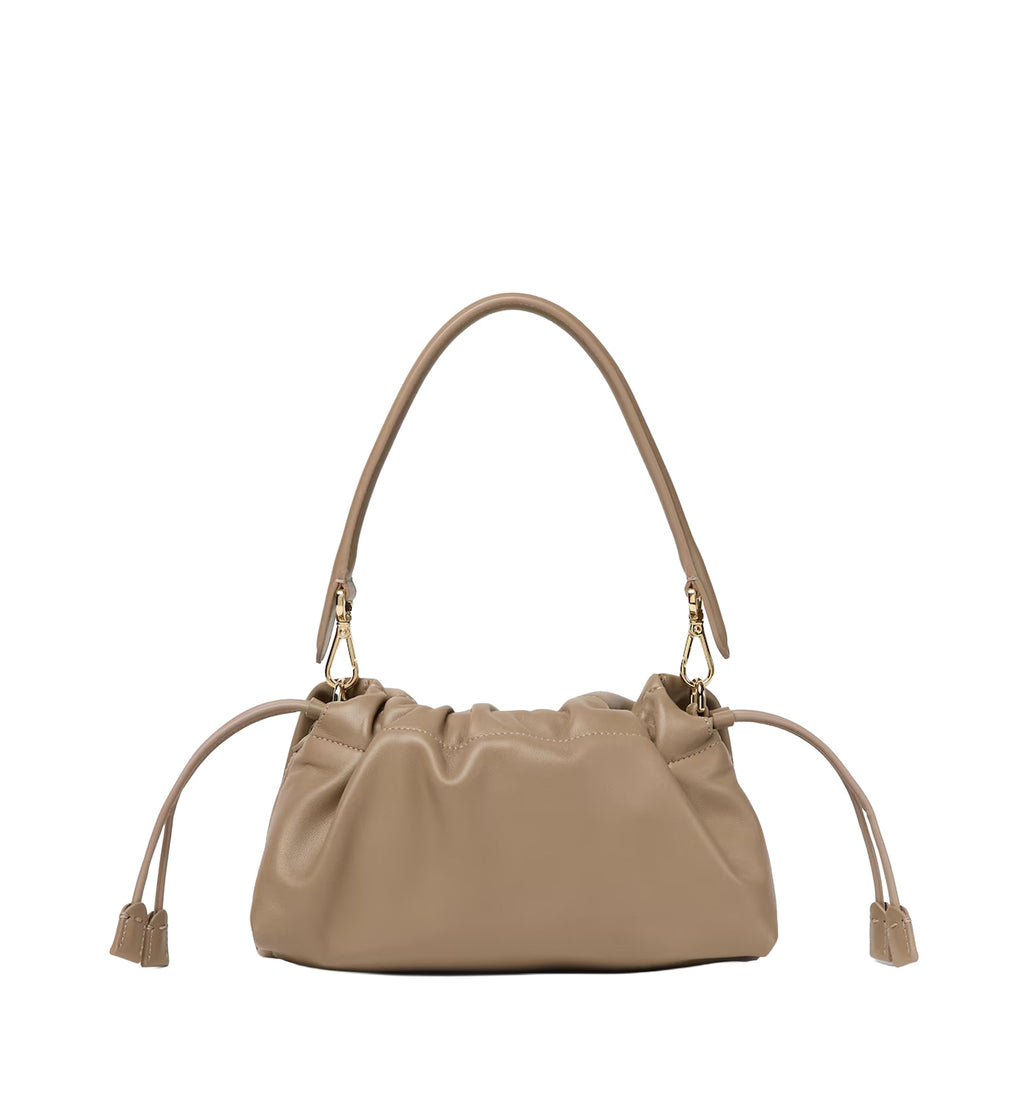 Baguette Soft Medium Dove Gray Nappa Leather Bag -