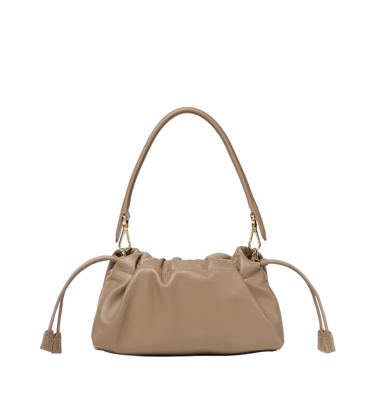 Baguette Soft Medium Dove Gray Nappa Leather Bag -