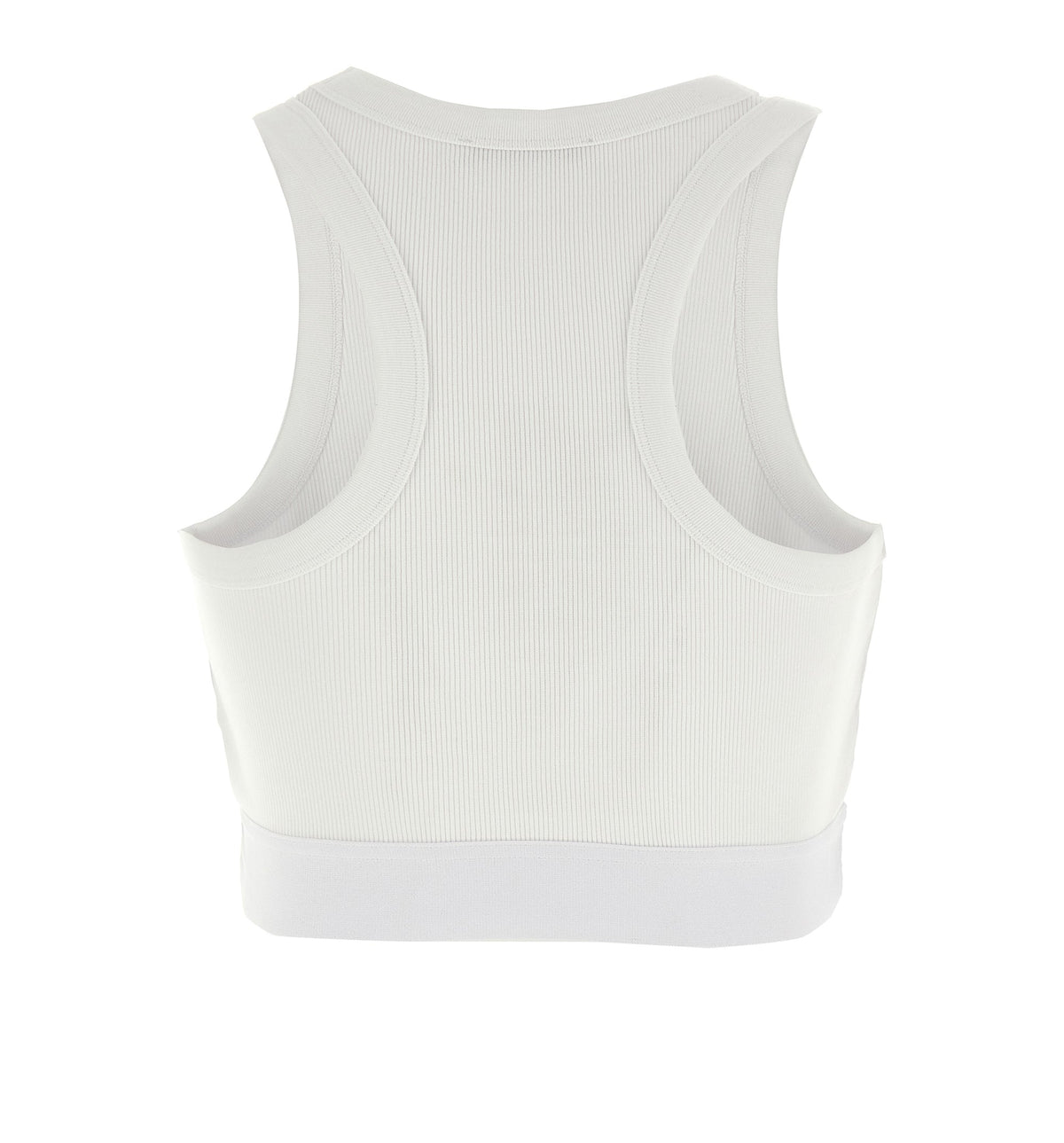 Cropped Tank Top In Cotton With Givenchy Band