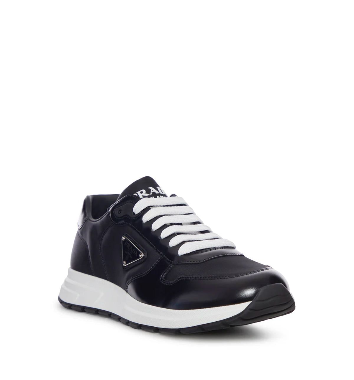 Prax 01 Re-Nylon And Brushed Leather Sneakers