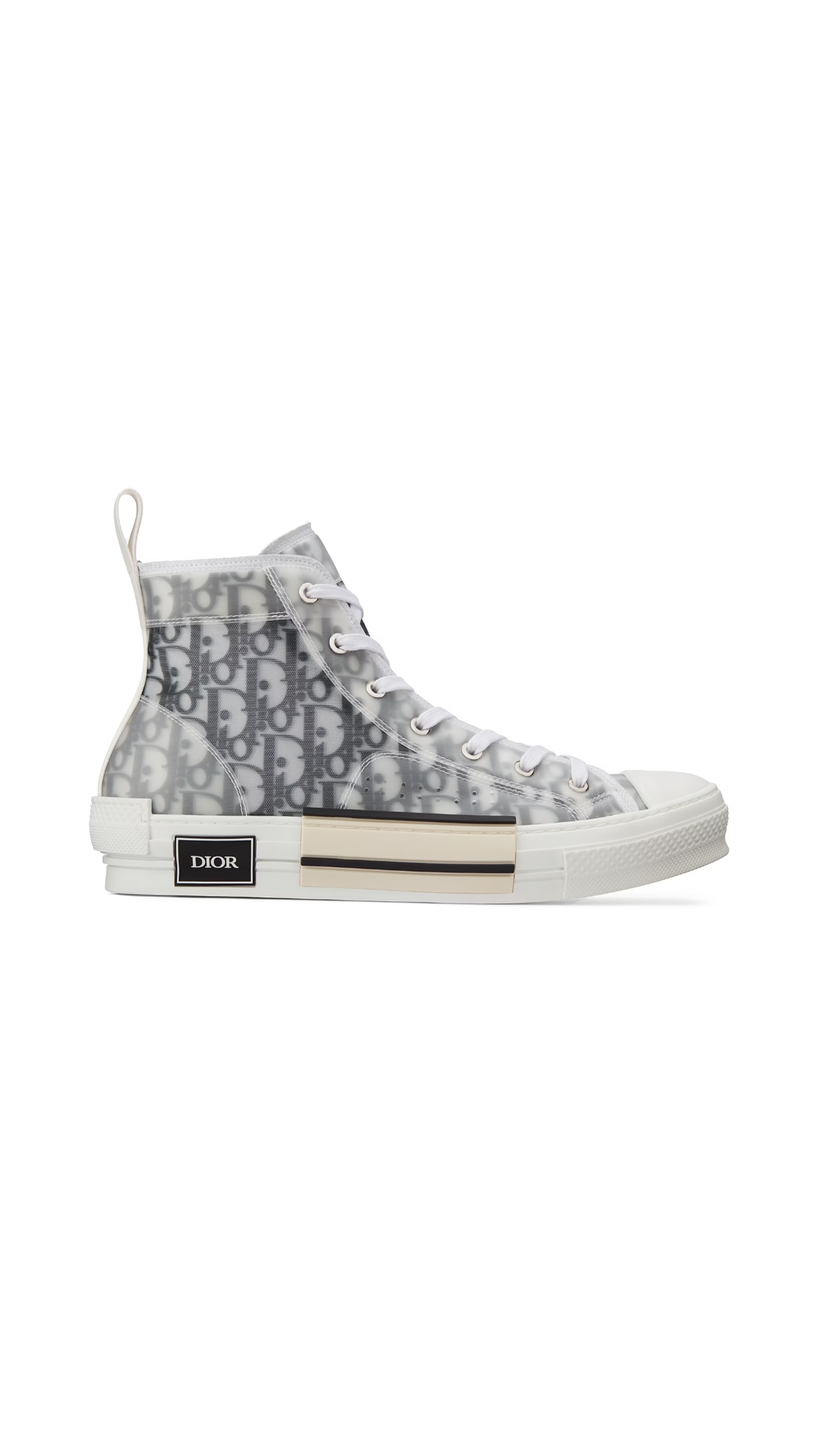 B23 High-top Sneakers in Dior Obliqjue Canvas - Black/White