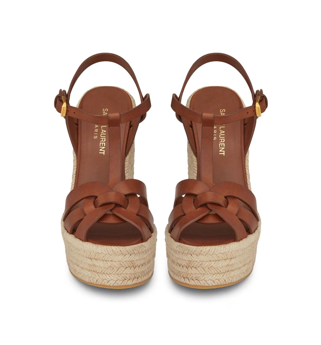 Tribute Espadrilles Wedge In Smooth Leather