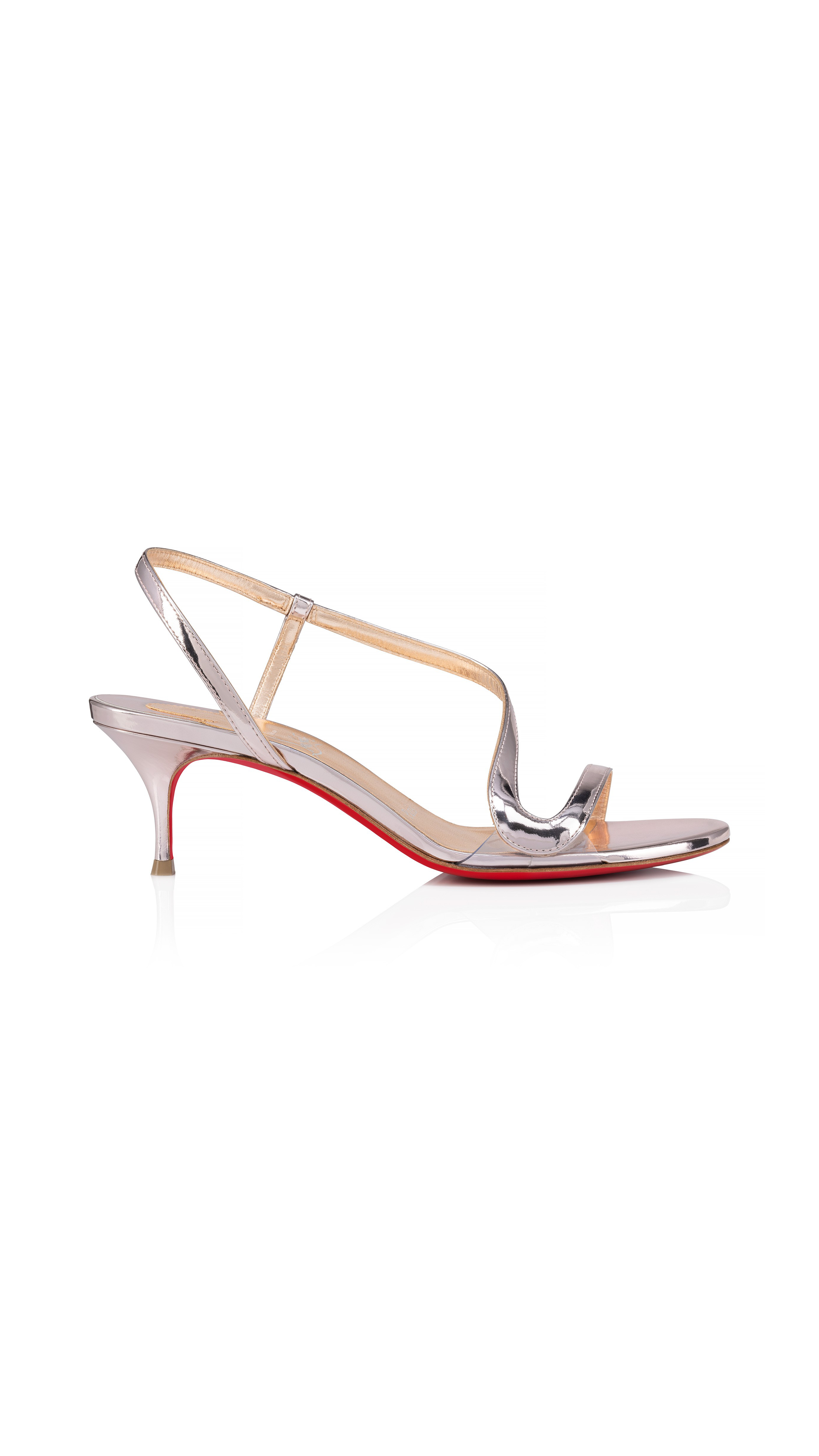 Rosalie Sandals in Laminated Leather - Rose Vintage