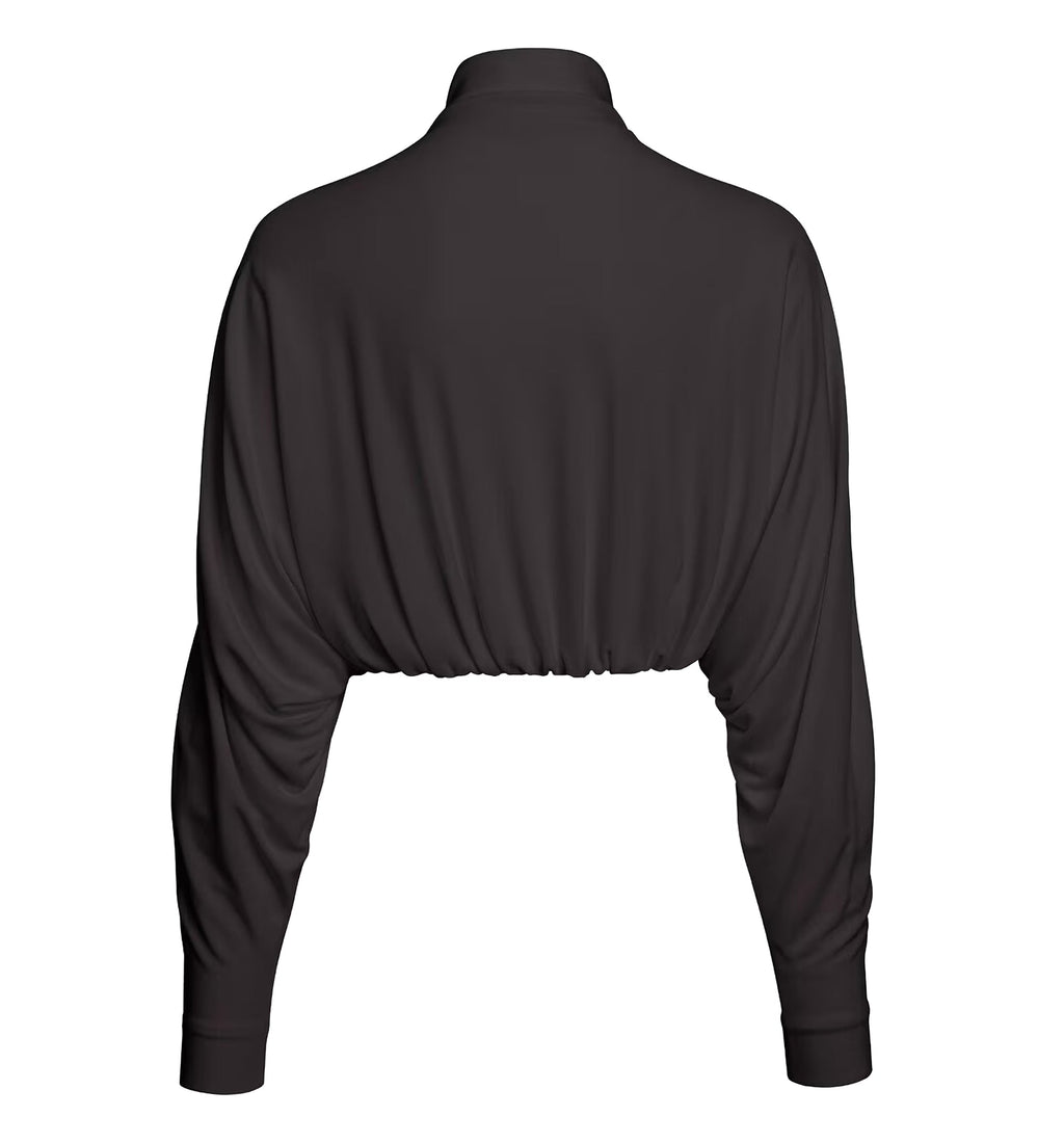 Draped Matte Jersey Jacket