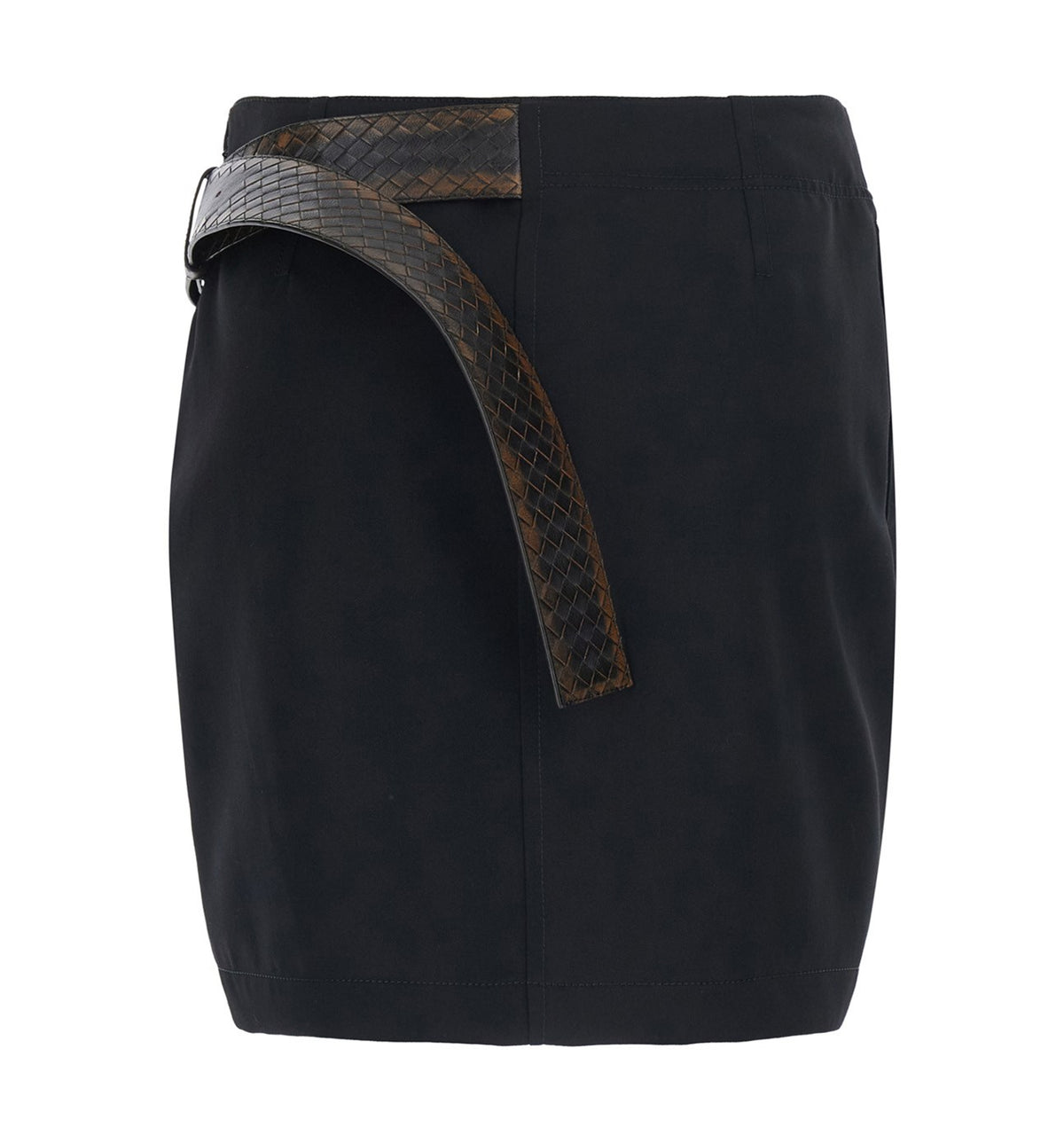 Wool Grain De Poudre Skirt