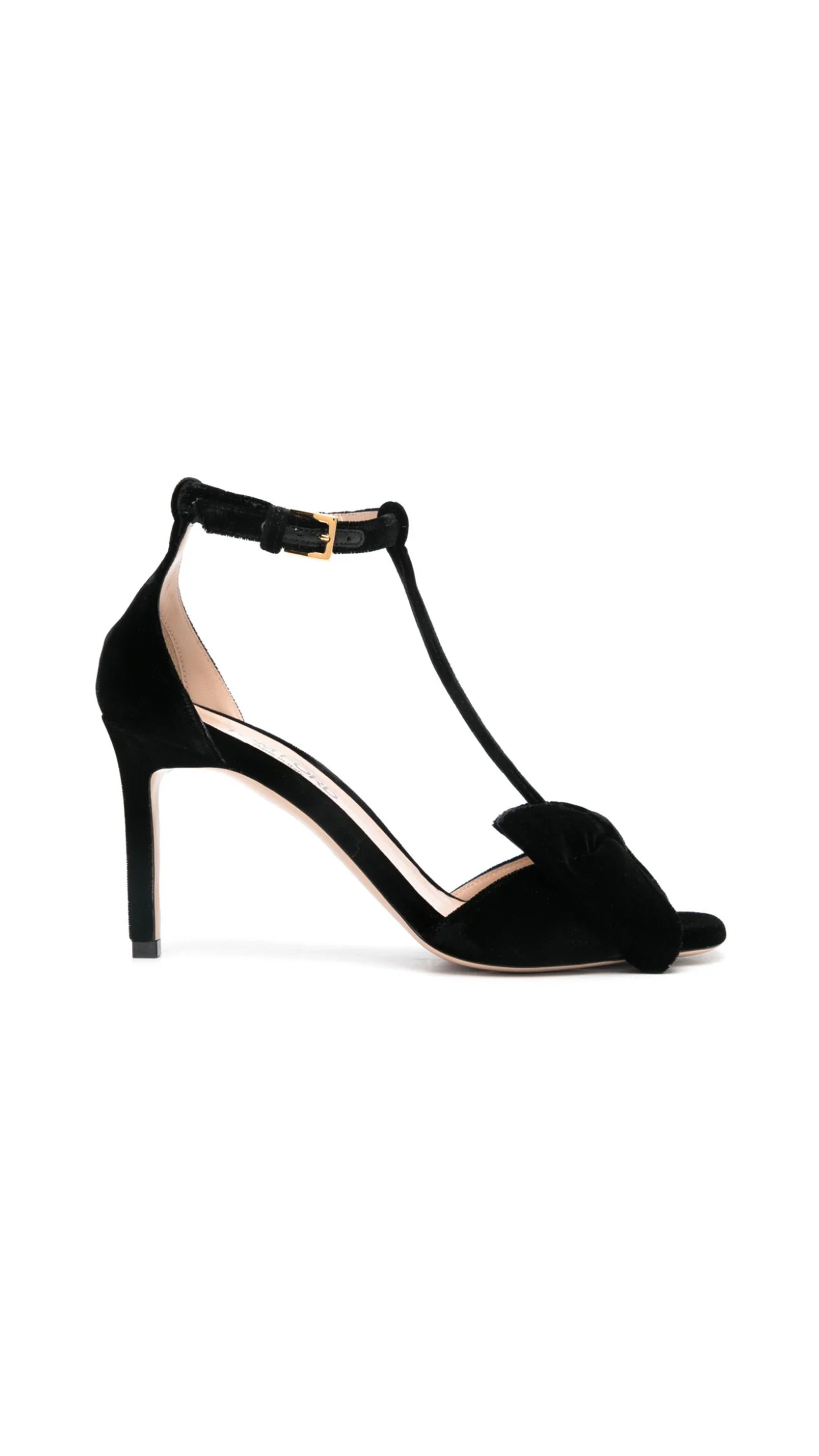 Velvet Brigitte Sandal - Black