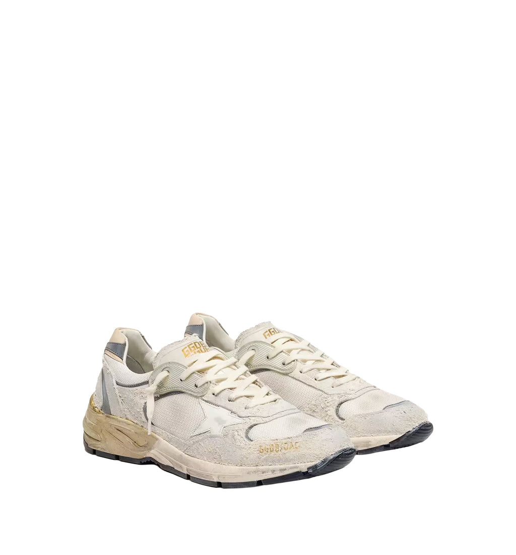 Dad-Star In Suede And Mesh With Leather Heel Tab