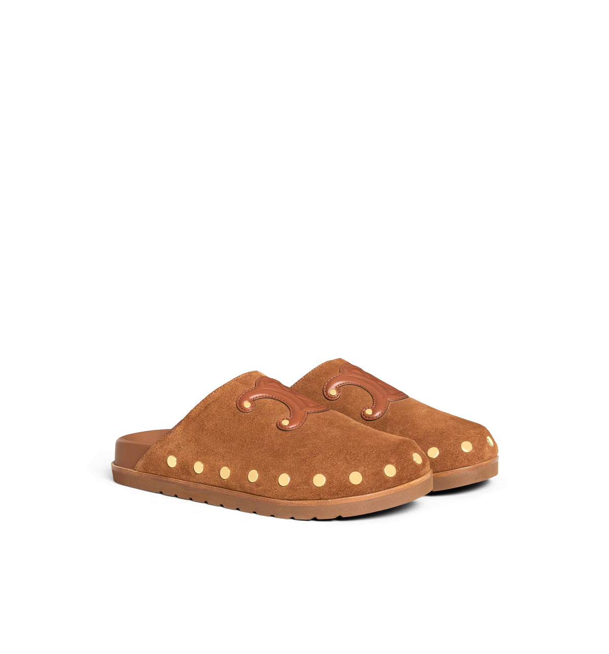Celine Pitea Clog In Suede Calfskin