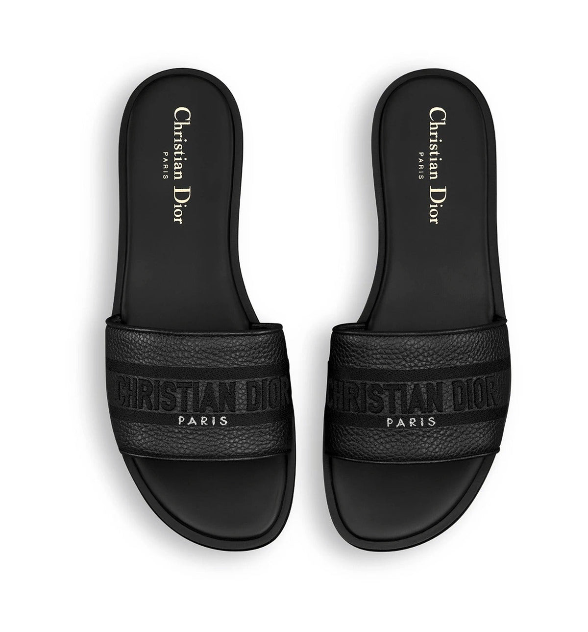 Dway Slide in Grained Calfskin