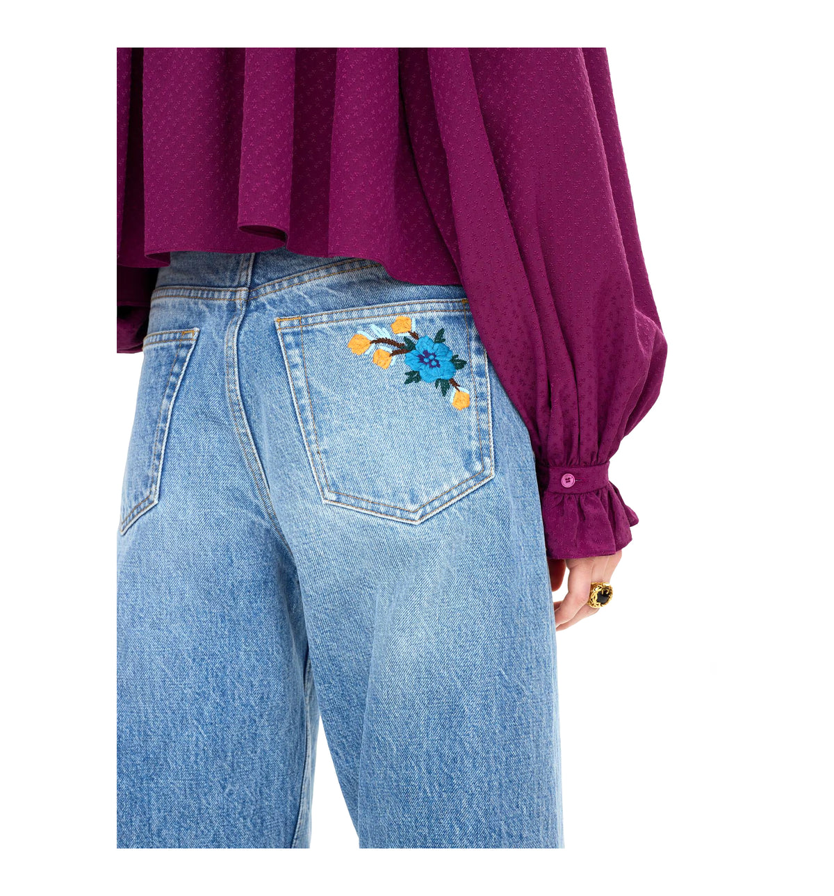 Straight jeans in denim