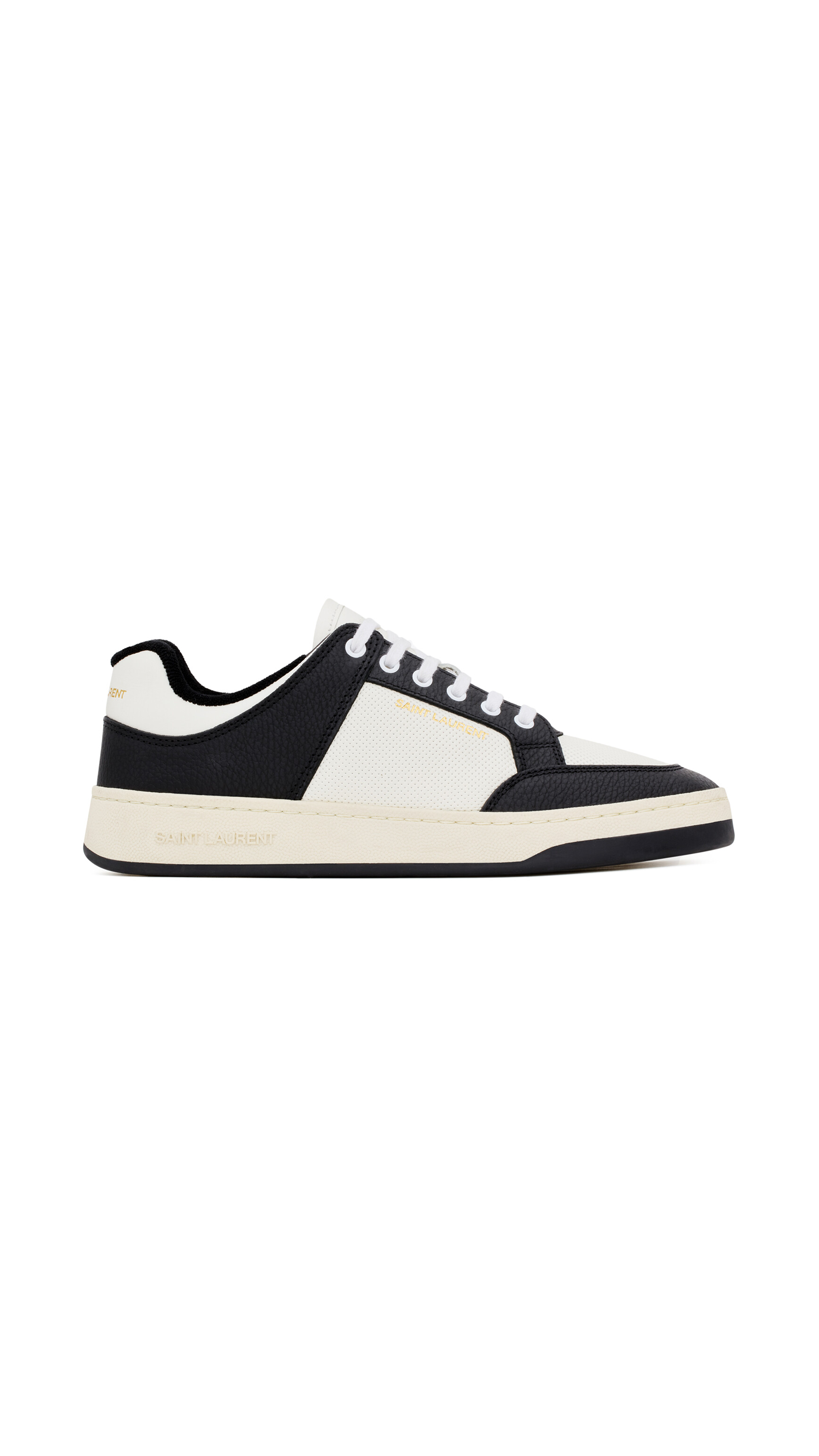 SL/61 Sneakers in Grained Leather - White/Black