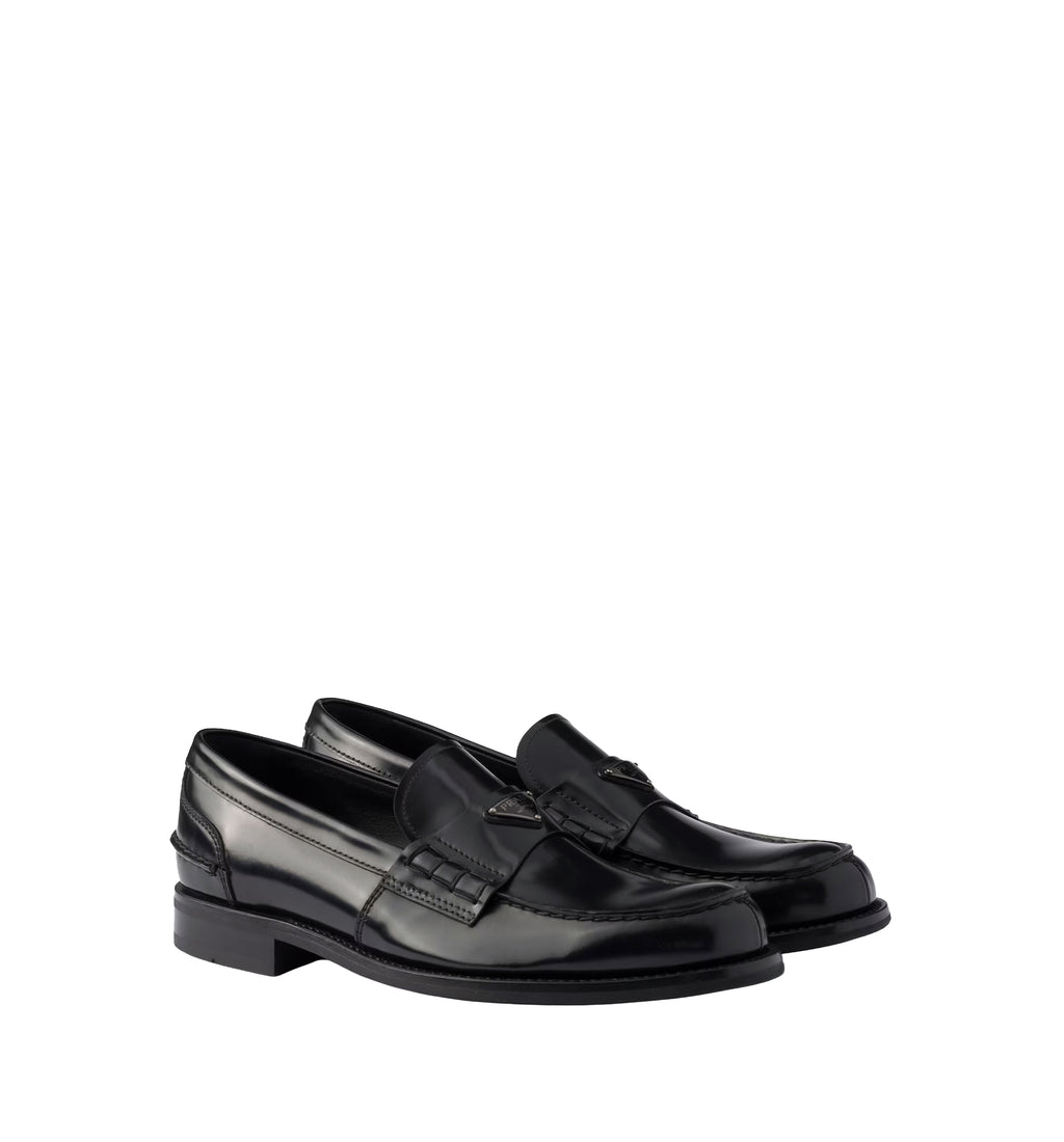 Brushed Leather Loafers