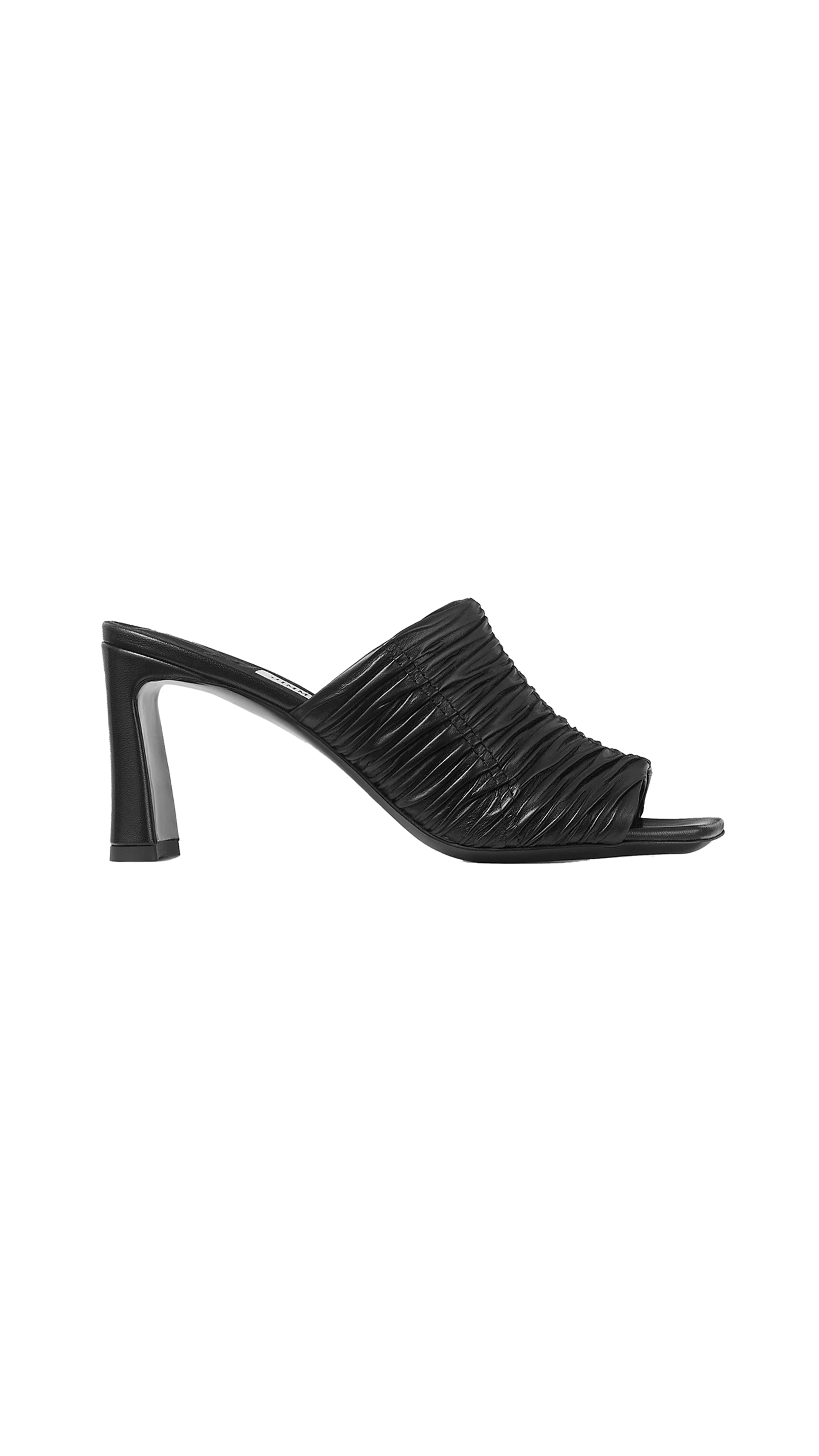 Lua Leather Mule - Black