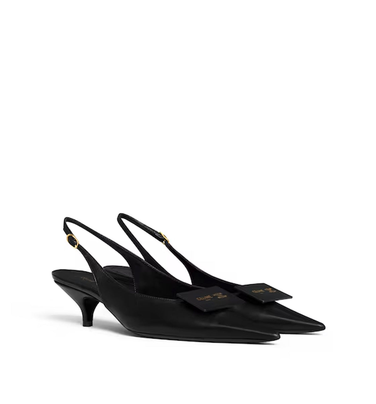 Signature Slingback With Label In Lambskin