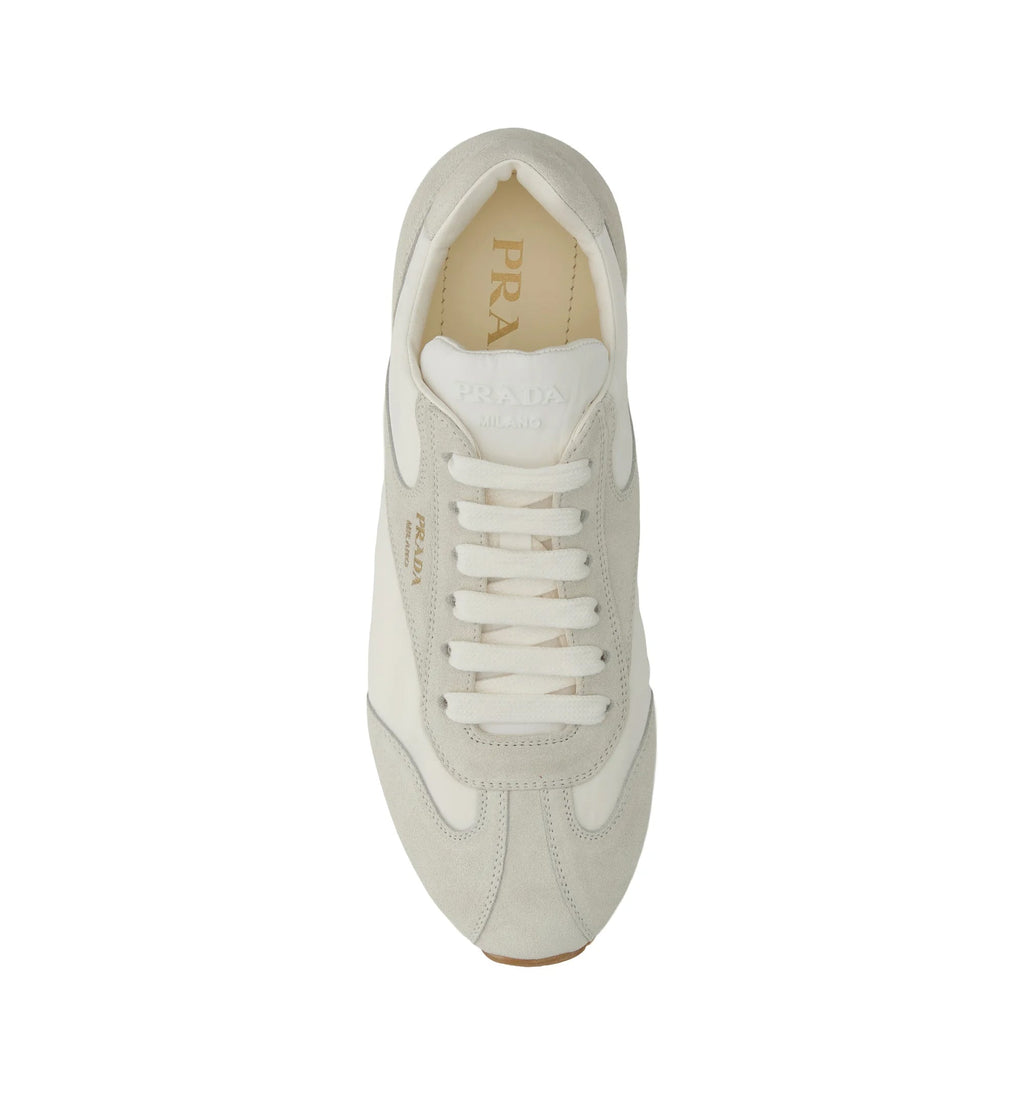 Suede And Re-Nylon Sneakers