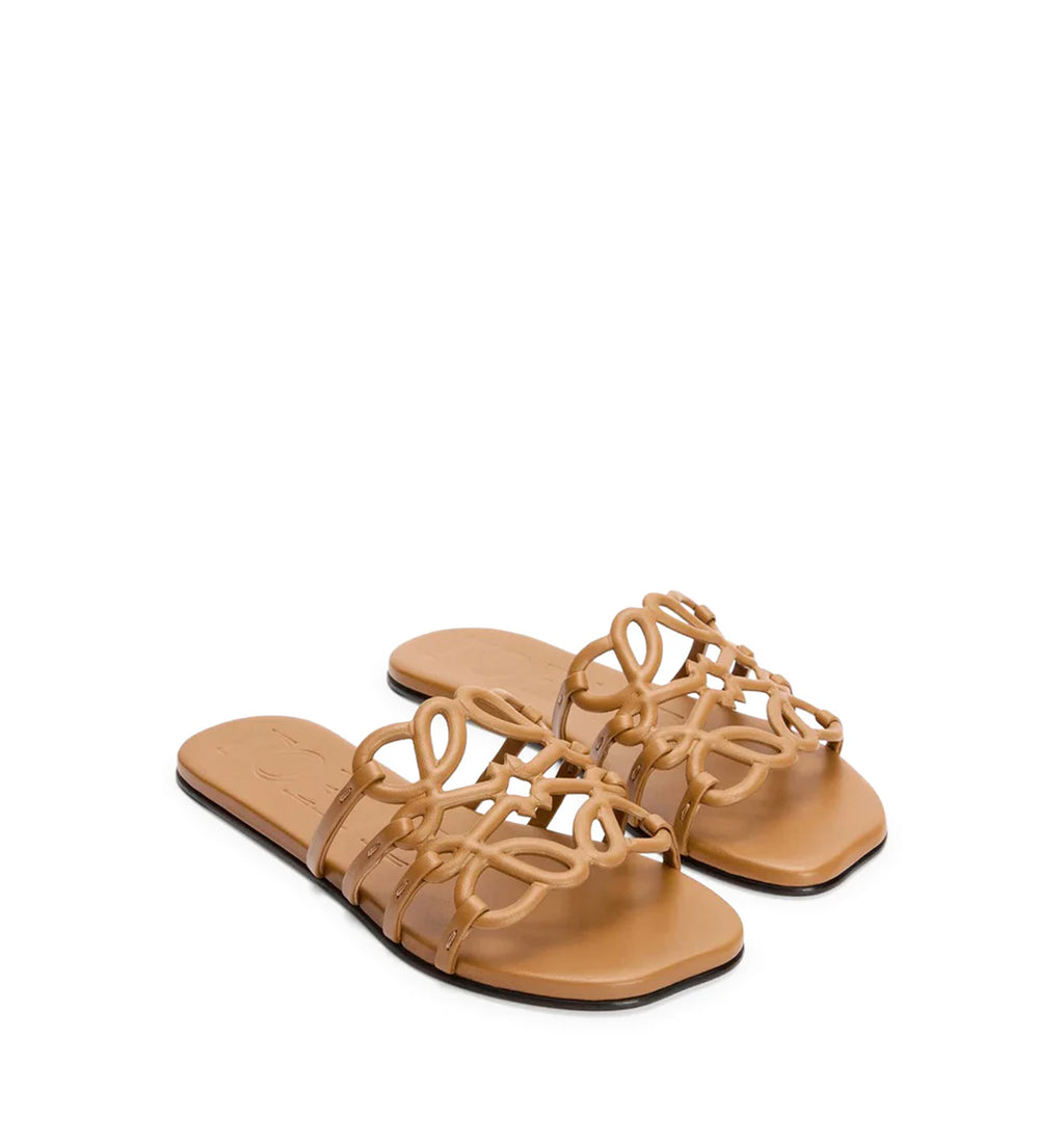 Petal Anagram Slide In Soft Calfskin