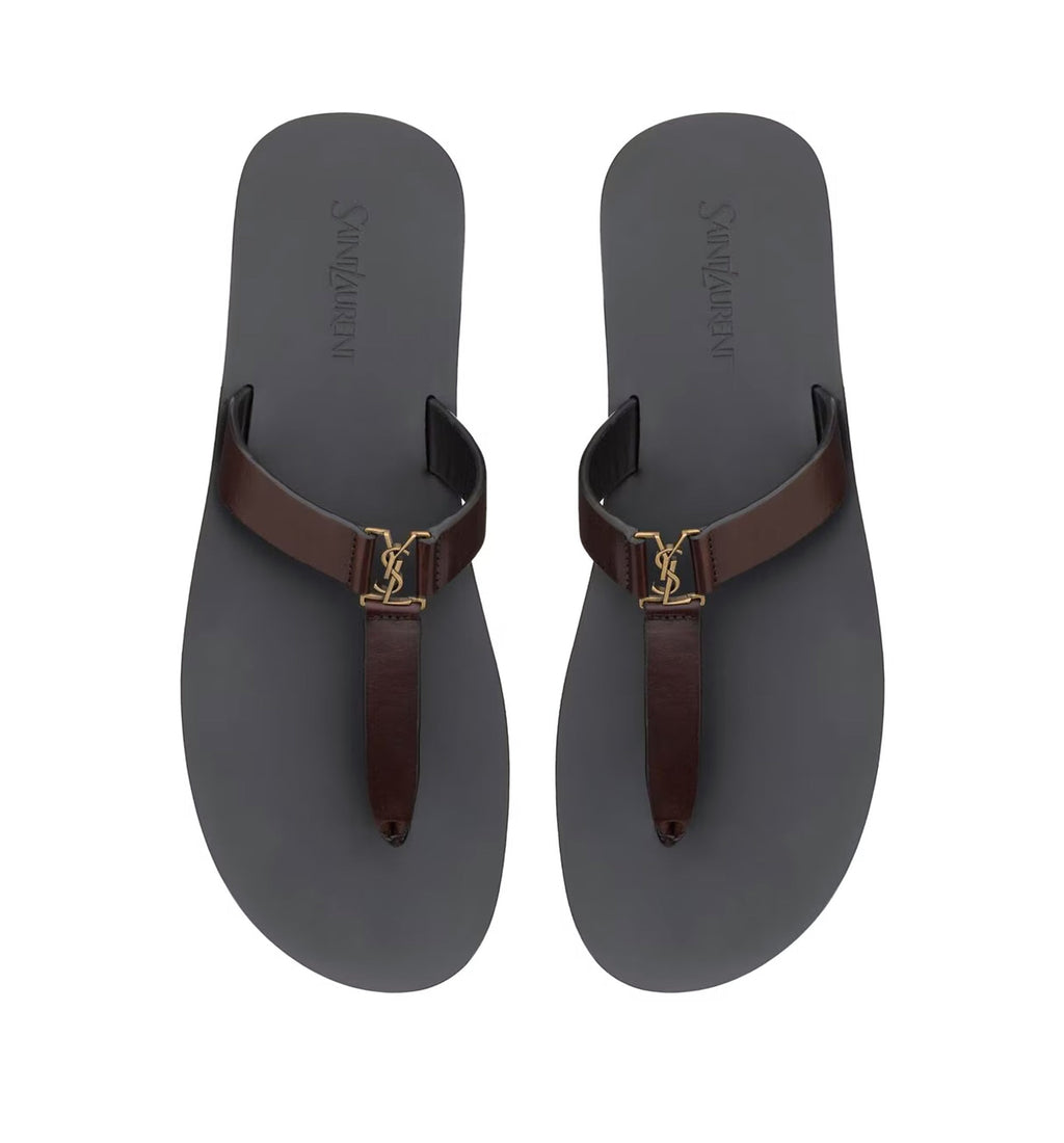 Babylone Slides In Smooth Leather