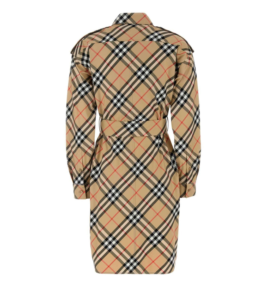 Vintage Check Cotton Shirt Dress