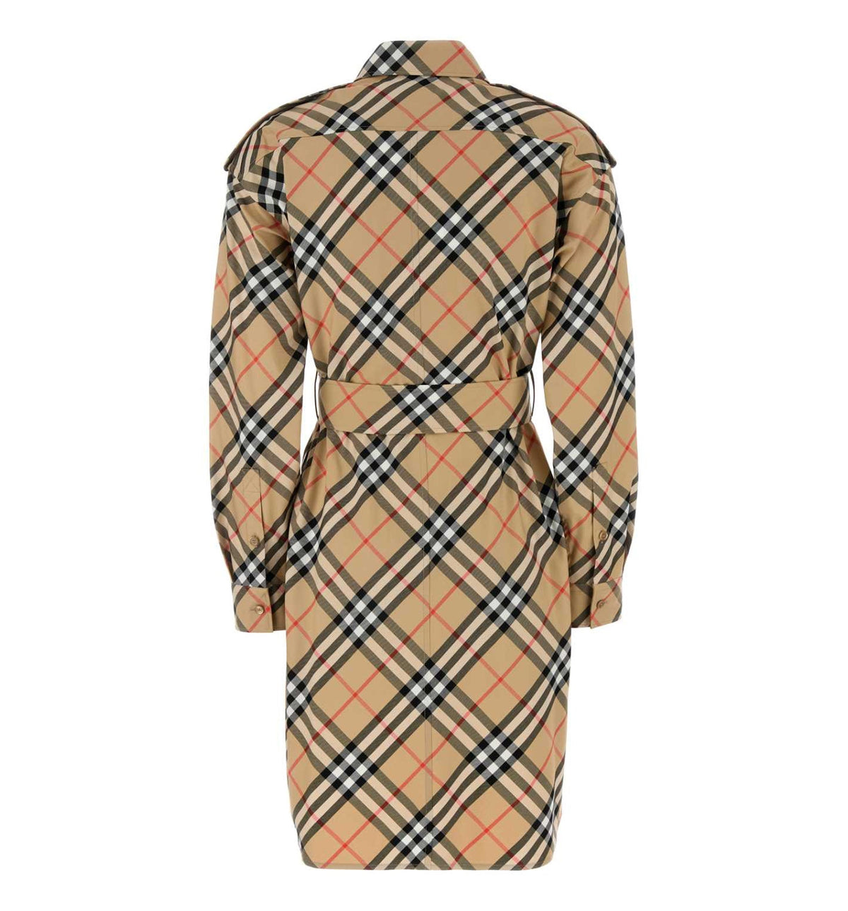 Vintage Check Cotton Shirt Dress