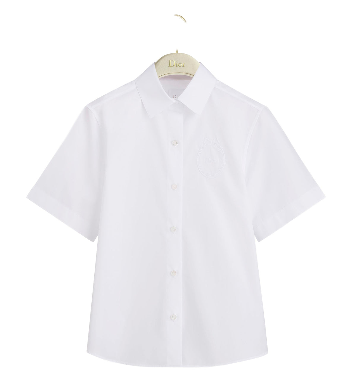 Dior Médaillon Embroidered Short-Sleeved Blouse