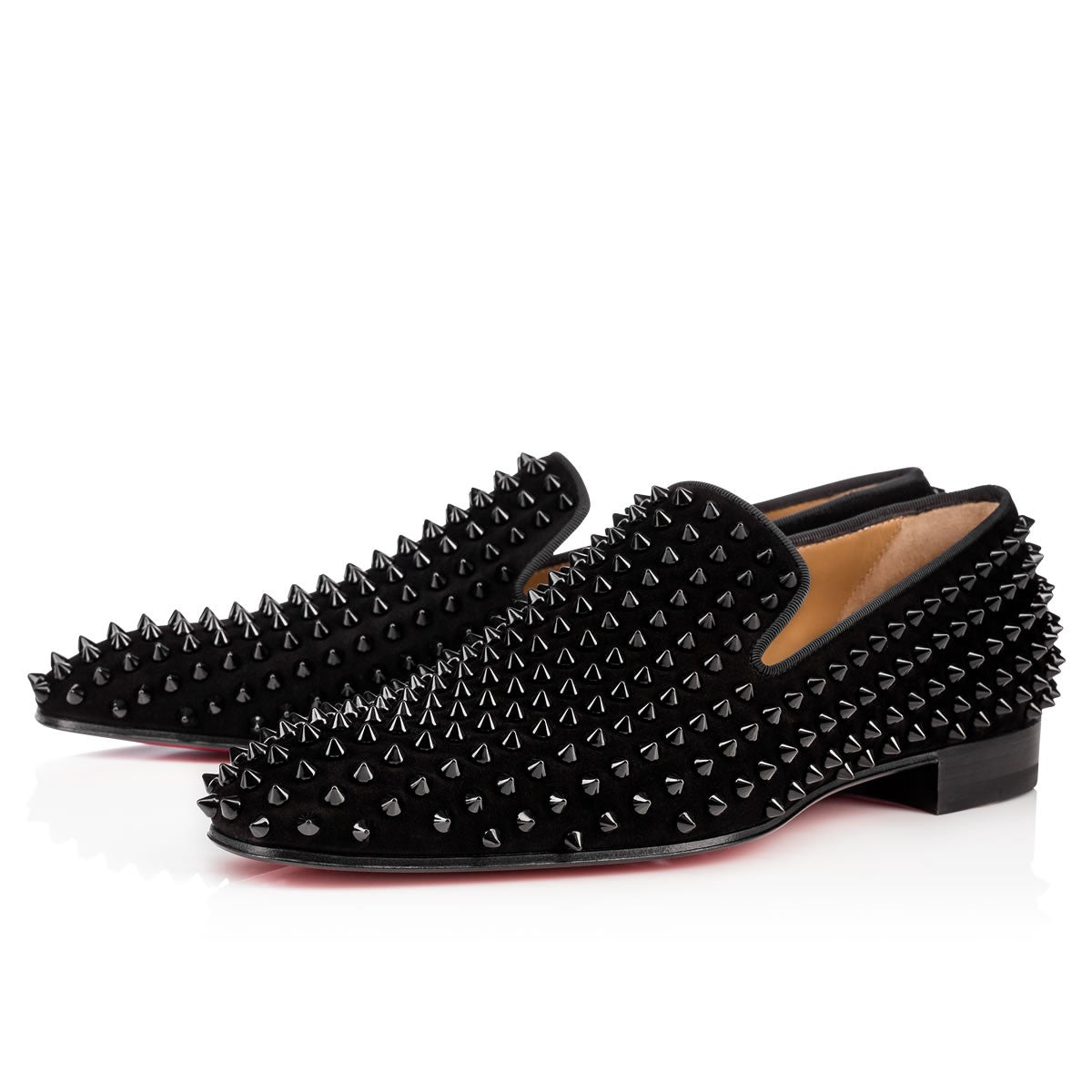 Dandelion Spikes Loafers in Suede - Black