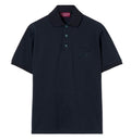 Cotton piquet polo shirt with embroidery