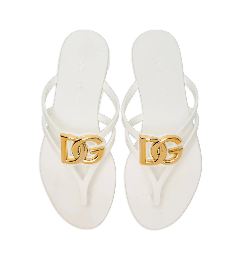 Rubber beachwear slides with logo