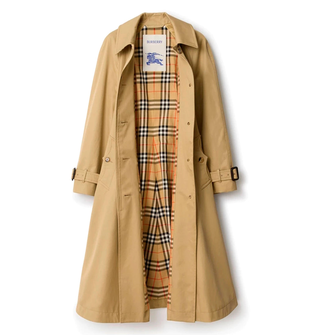 Long Gabardine Ellingham Fit-and-flare Car Coat