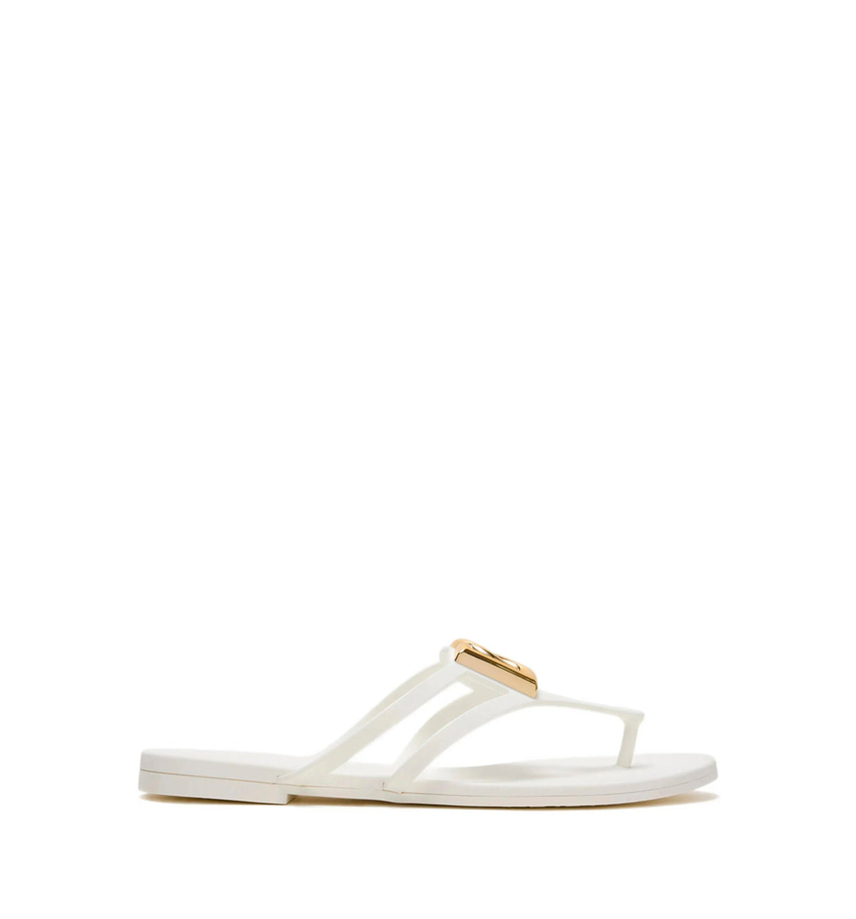 Rubber beachwear slides with logo