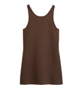 Classic compact knit tank walnut