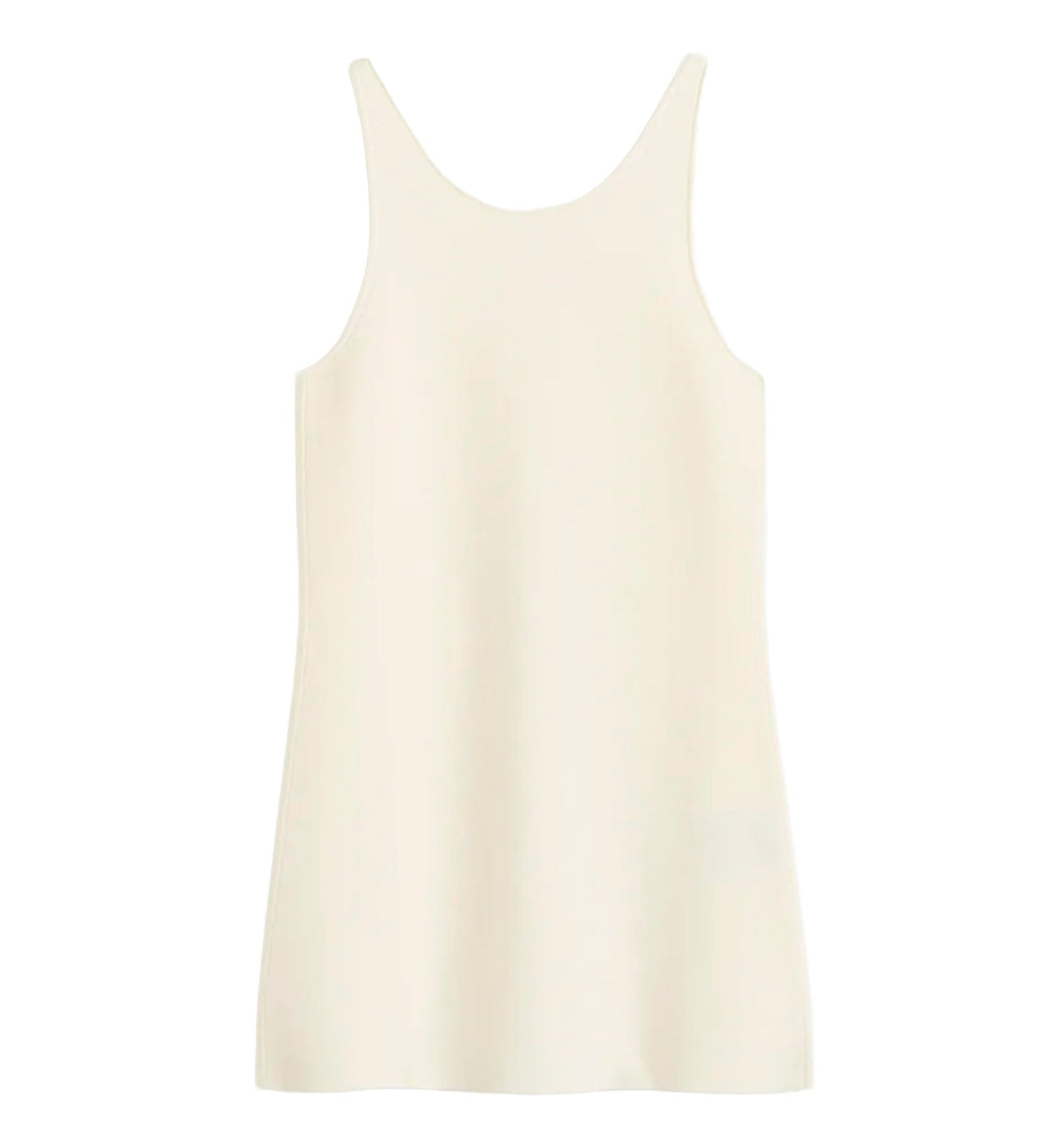 Classic compact knit tank white