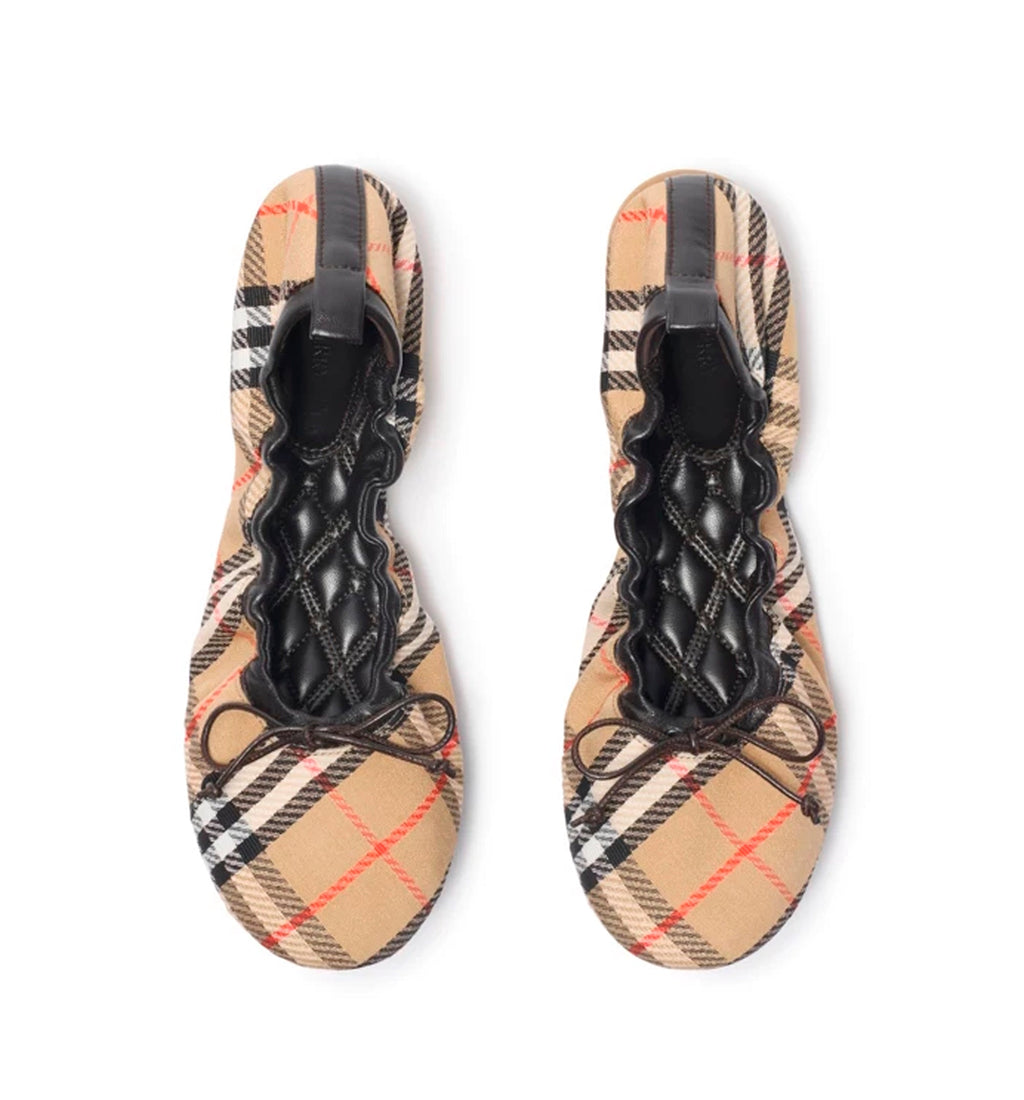 Check Fawn Ballerinas