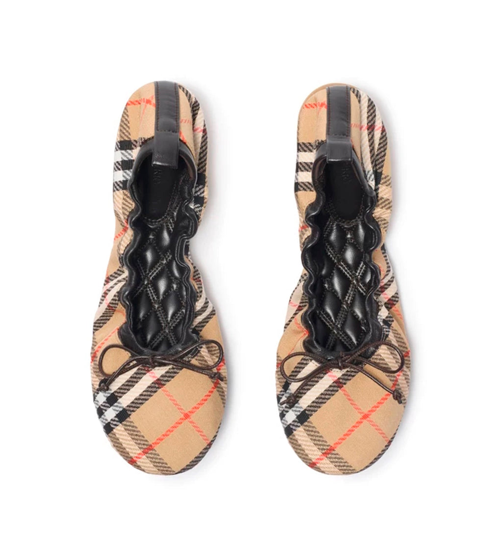 Check Fawn Ballerinas