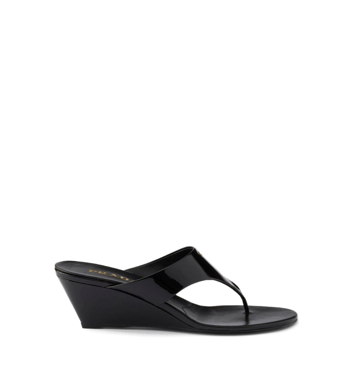 Patent leather thong sandals