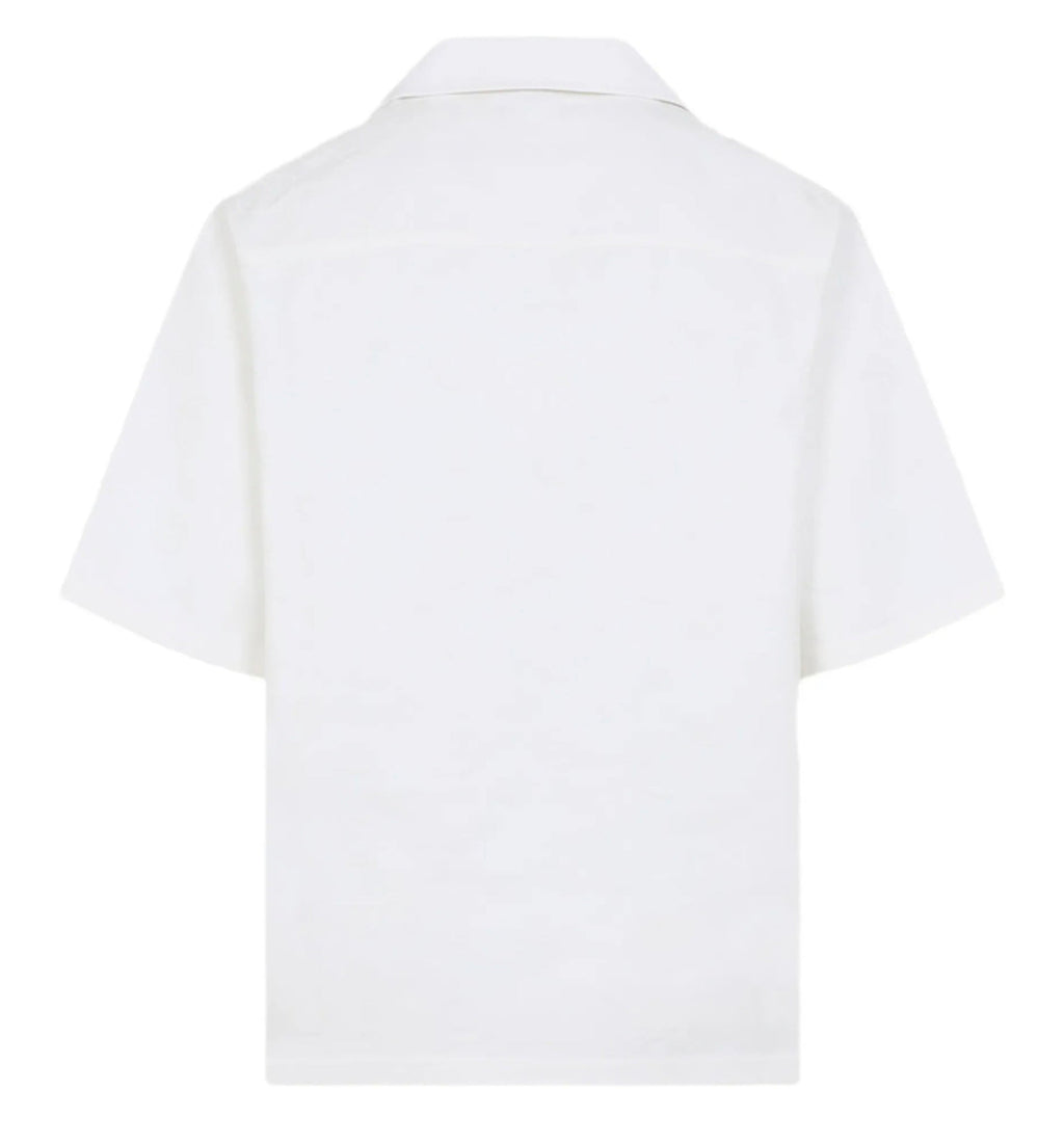 White Monogram Short Sleeve Shirt