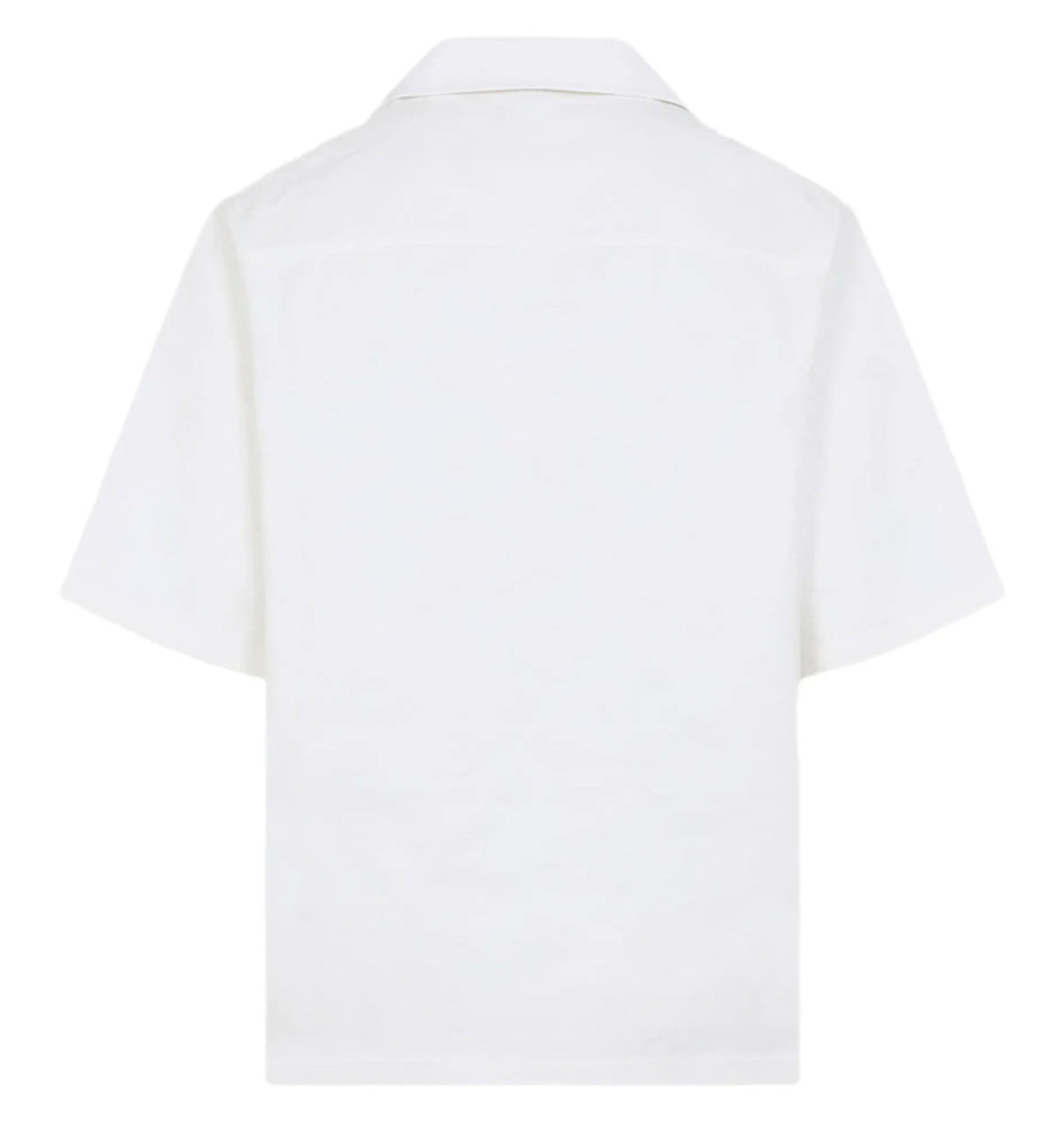 White Monogram Short Sleeve Shirt