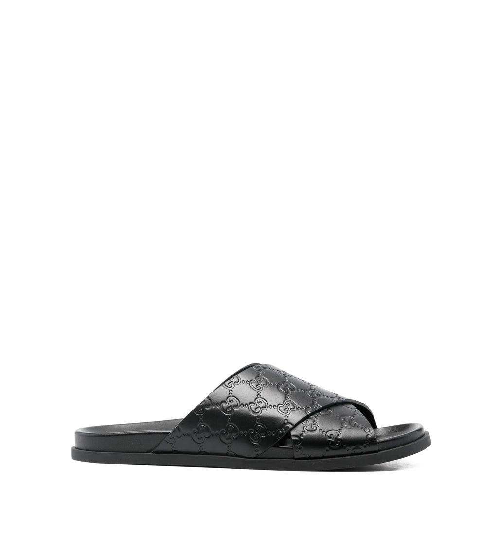 Interlocking-G Criss-cross Flat Sandals