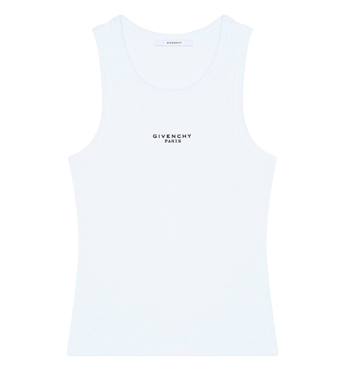 Slim fit tank top in cotton with Givenchy Paris print