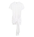Tie-waist jersey top white