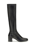 Stretch nappa leather boots