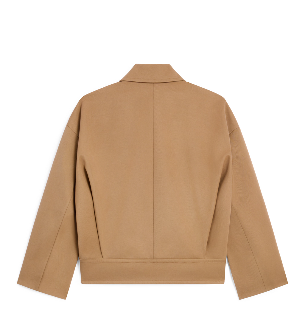Jacket in Cotton Wool Gabardine