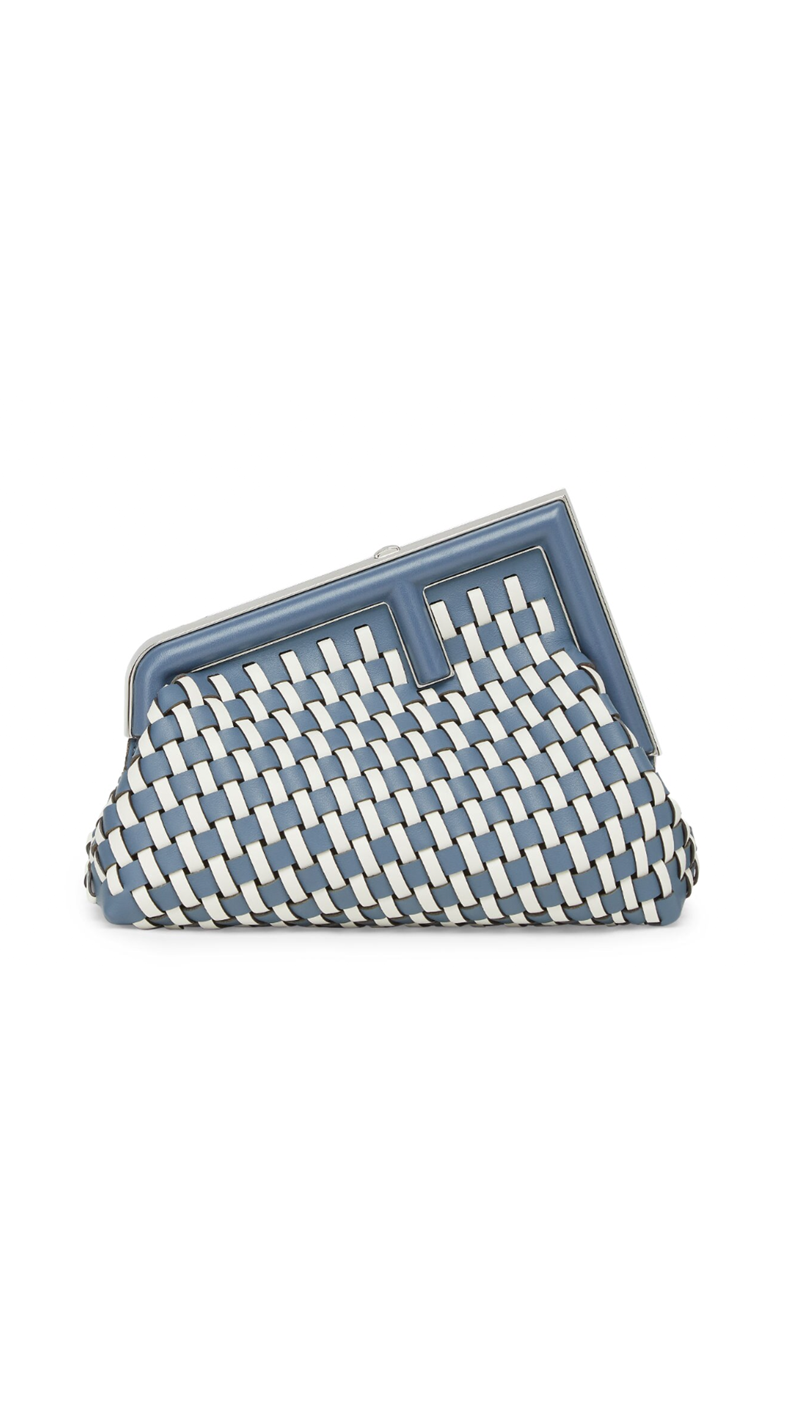 Fendi First Small Woven Bag - Blue/White