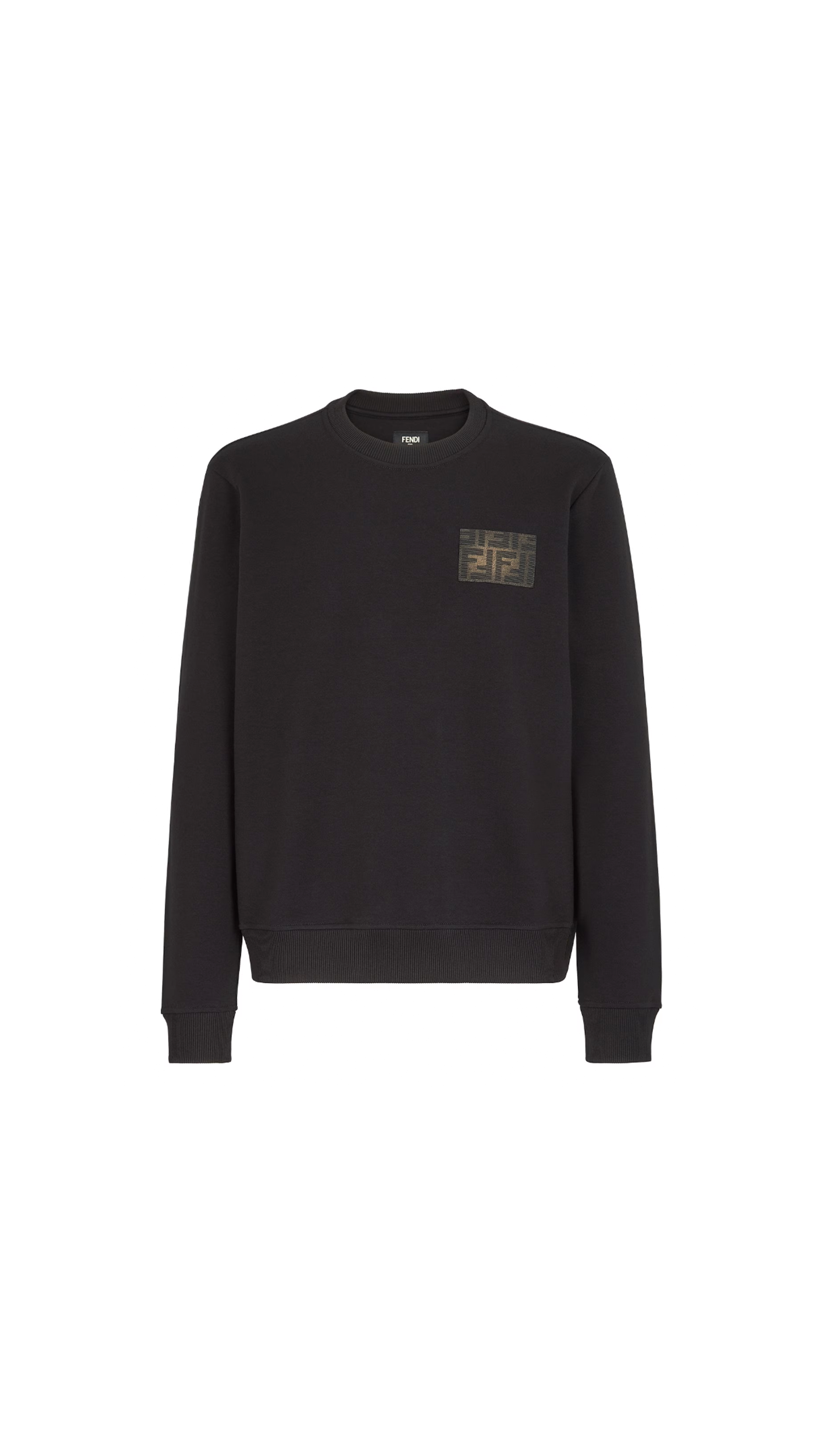 Sweatshirt with FF Patch - Black